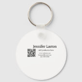 QRを後を追追加するfacebookユーザー名ソーシャルメディア キーホルダー (裏面)