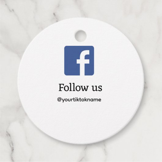 QRを後を追追加するfacebookユーザー名ソーシャルメディア フェイバータグ (正面)