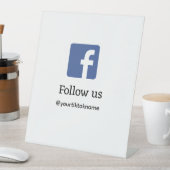 QRを後を追追加するfacebookユーザー名ソーシャルメディア 台座サイン (インサイチュ)