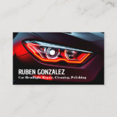 QRを詳述した車前照灯の復元 名刺 (正面)