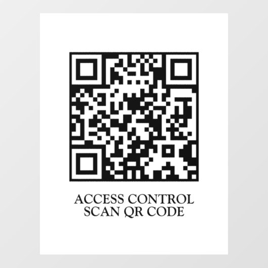 QRアクセス制御 | ドアへのスキャン表示 ウィンドウサイン (シート)