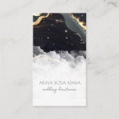 *~* QRアゲートブラック金ゴールド大理石グラムリュックスAP66 名刺 (正面)