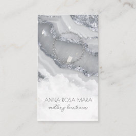 *~* QRアゲート大理石フォトロゴSILVER AP66グレー 名刺