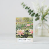 *~* QRアートロータスウォーターリリー自然フラワーAP67 名刺 (スタンド正面)