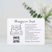 QRインサートカー結婚ド付きハネムーン基金リクエスト エンクロージャーカード (スタンド正面)