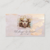 *~* QRウィメンピーチガーリーベージュパステル 名刺 (正面)