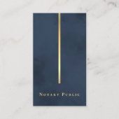 QRエレガントでリンクされた公証人公海軍ブルー金ゴールド 名刺 (正面)