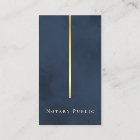 QRエレガントでリンクされた公証人公海軍ブルー金ゴールド 名刺 (正面)