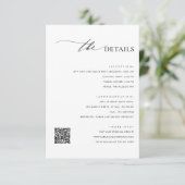 QRエレガントコードの結婚詳細エンクロージャカード 招待状 (スタンド正面)