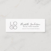 QRエレガントコード付きスミニマルクリプトスリム スキニー名刺 (正面)