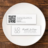 QRエレガントコード付きスミニマルクリプトスリム スキニー名刺