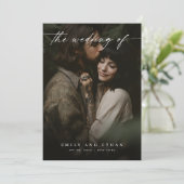 QRエレガントコーモダンドのMoody写真の結婚QR 招待状 (スタンド正面)