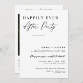 QRエレガントコーモダンド写真の後で幸せに 招待状 (正面/裏面)