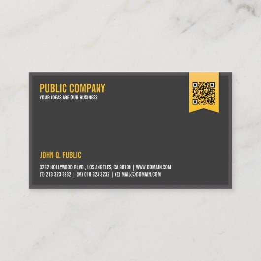 QRエレガントコー企業のド 名刺 (正面)