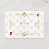 QRエレガント金ゴールドホワイトアールデコ20sカジノベガス エンクロージャーカード (裏面)