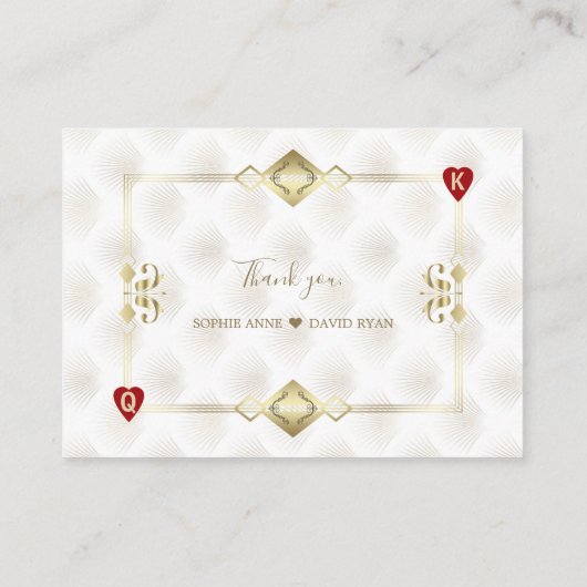 QRエレガント金ゴールドホワイトアールデコ20sカジノベガス エンクロージャーカード (裏面)