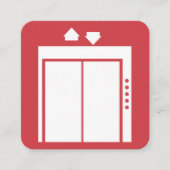 QRエレベカスタムータコントラクター スクエア名刺 (正面)