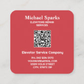 QRエレベカスタムータコントラクター スクエア名刺 (裏面)