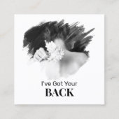 *~* QRカイロプラクターカイロプラクティックバック正常性ロゴ スクエア名刺 (正面)