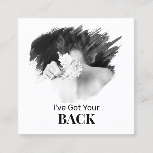 *~* QRカイロプラクターカイロプラクティックバック正常性ロゴ スクエア名刺 (正面)