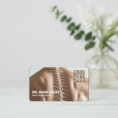 QRカイロプラクティック物理セラピストカイロプラクター 名刺 (スタンド正面)