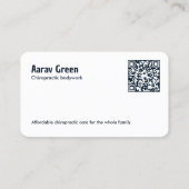 QRカスタムカイロプラクター 名刺 (裏面)