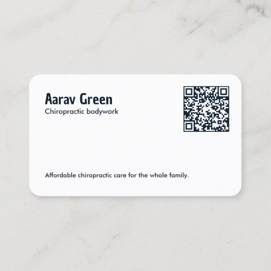 QRカスタムカイロプラクター 名刺 (裏面)