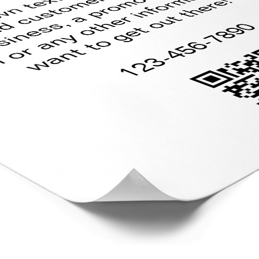 QRカスタムコードとロゴ付きビジネス宣伝ポスター ポスター (角)