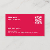 QRカスタムパーティープランナーバルーン 名刺 (裏面)