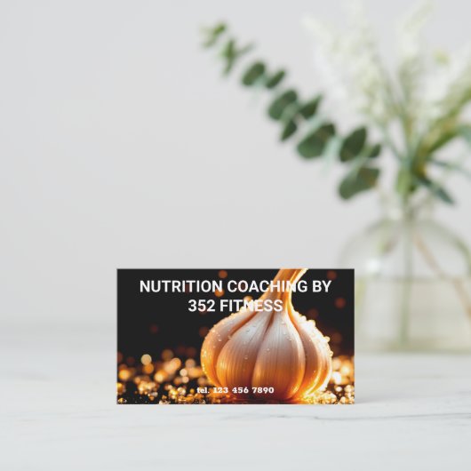 QRカスタム栄養コーチ 名刺 (スタンド正面)