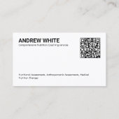 QRカスタム栄養コーチ 名刺 (裏面)