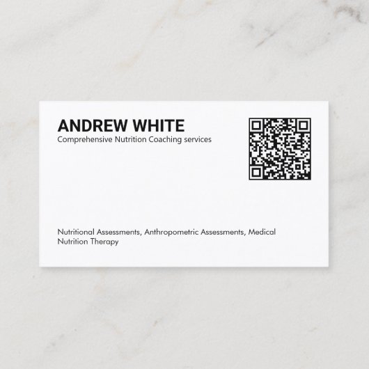 QRカスタム栄養コーチ 名刺 (裏面)