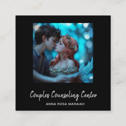 *~* QRカップル天使の結婚相談AP55 スクエア名刺 (正面)