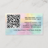 QRカラフルコード付き水彩雲かわいらし 名刺 (裏面)