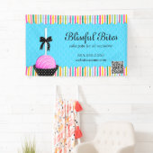 QRカラフルコーポップ・アートのド付きケーキ 横断幕 (インサイチュ)