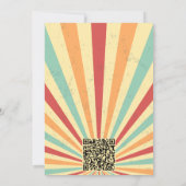 QRカラフル結婚式招待状付きレトロ 招待状 (裏面)