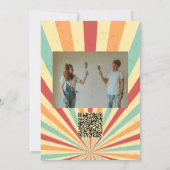 QRカラフル/フォト結婚式招待状付きレトロ 招待状 (裏面)