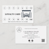 *～* QRカーウォッシュロゴのご利用に感謝しまシンプルす ロイヤリティカード (正面/裏面)