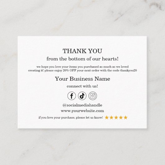 QRカードに対する小規模企業の感謝の割合 名刺 (正面)