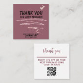 QRカード割引 割引カード (正面/裏面)