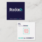 QRカード、正方形、2.5インチx 2.5インチ正方形名刺 スクエア名刺 (正面/裏面)