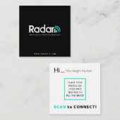 QRカード、正方形、2.5インチx 2.5インチ正方形名刺 スクエア名刺 (正面/裏面)