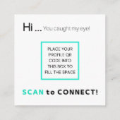 QRカード、正方形、2.5インチx 2.5インチ正方形名刺 スクエア名刺 (裏面)