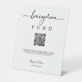 QRギフトテーブルハネムーンファンドサイン結婚の台座 台座サイン (正面)