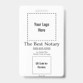 QRクラシック付きスタイル公証人公式バッジ バッジ (Back)