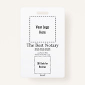 QRクラシック付きスタイル公証人公式バッジ バッジ (裏面)