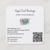 *~* QRクリスタルオパールハートエンジェルウィングAP78 スクエア名刺 (裏面)