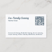 QRクリーニング清掃サービス 名刺 (裏面)