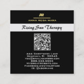 *~* QRゲート白黒金ゴールドグリッターイニシャルAP66 スクエア名刺 (裏面)