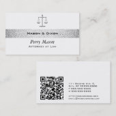 QRコはかりで測ード付きの正義 名刺 (正面/裏面)